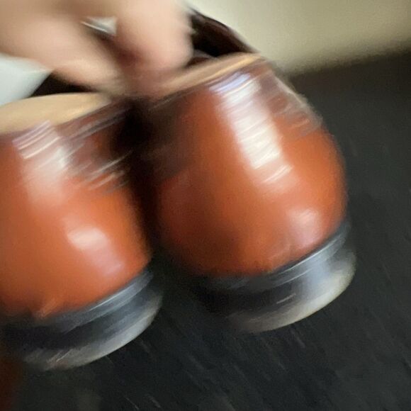 SALVATORE FERRAGAMO Men's Wingtip Oxford Leather Shoes 11 B Cognac Brown Italy - Picture 8 of 16